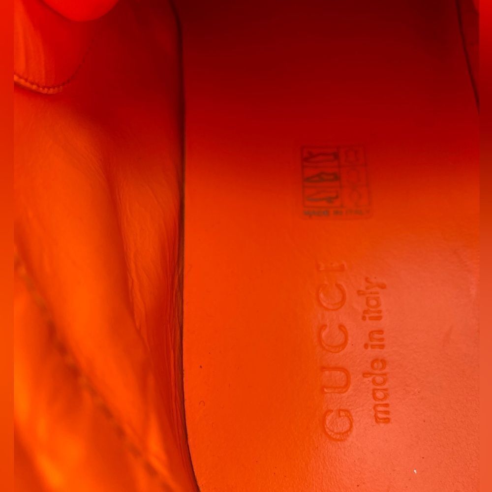 Gucci-Authentic-Men’s Neon Orange Sneakers Size 10G - Picture 12 of 14
